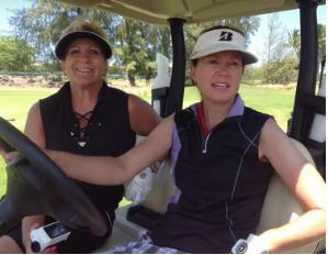 Golf cart with students